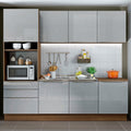 Armário de Cozinha Completa 240 x 60 cm Rustic/Cinza Lux Madesa 03