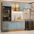 Armário de Cozinha Completa 270 cm Rustic/Cinza Lux Madesa 10