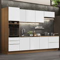 Armário de Cozinha Planejada 320 x 60 cm Rustic Branco Veludo Lux Madesa 04