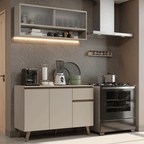 Armário de Cozinha Compacta 120 cm Crema Nice Madesa 02