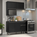 Armário de Cozinha Compacta 120 cm Preto Nice Madesa 05
