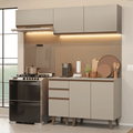 Armário de Cozinha Compacta 200 cm Crema Nice Madesa 06