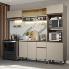 Armário de Cozinha Completa 260 cm Crema Nice Madesa 03