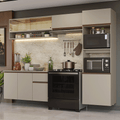 Armário de Cozinha Completa 260 cm Suspenso Crema Nice Madesa 10