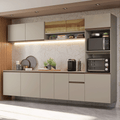 Armário de Cozinha Completa 300 cm Suspenso Crema Nice Madesa 03