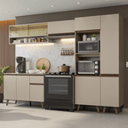 Armário de Cozinha Completa 300cm Crema Nice Madesa 09