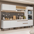 Armário de Cozinha Completa 310 cm Branco Pieta Madesa 02