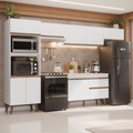 Armário de Cozinha Completa 330 cm Branco Pieta Madesa 01