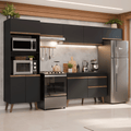 Armário de Cozinha Completa 330 cm Preto Pieta Madesa 01
