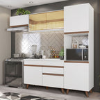 Armário de Cozinha Completa 250cm Branco Reims Madesa 03