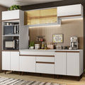 Armário de Cozinha Completa 260cm Branco Reims Madesa 02