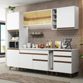 Armário de Cozinha Completa 260cm Branco Reims Madesa 04