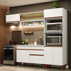 Armário de Cozinha Completa 260cm Branco Reims Madesa 07