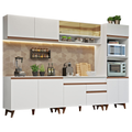 Armário de Cozinha Completa 310cm Branco Reims Madesa 02