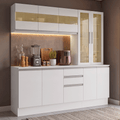 Armário de Cozinha Compacta 100% MDF 180 cm Branco Smart Madesa 04