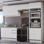 Armário de Cozinha Completa 270cm Branco Stella Madesa 05