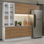 Armário de Cozinha Completa 270cm Branco/Rustic Stella Madesa 11