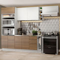 Armário de Cozinha Completa 290cm Branco/Rustic/Branco Stella Madesa 02