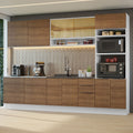 Armário de Cozinha Completa 310cm Branco/Rustic Stella Madesa 02