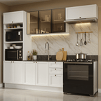 Armário de Cozinha Completa 270 cm Branco Vik Madesa 07