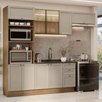Armário de Cozinha Completa 270 cm Rustic/Crema Vik Madesa 08