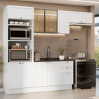 Armário de Cozinha Completa 270 cm Branco Vik Madesa 08