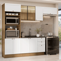 Armário de Cozinha Completa 270 cm Rustic/Branco Vik Madesa 08