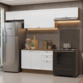 Armário de Cozinha Completa 280 cm Rustic/Branco Vik Madesa 01
