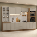 Armário de Cozinha Completa 340 cm Rustic/Crema Vik Madesa 01