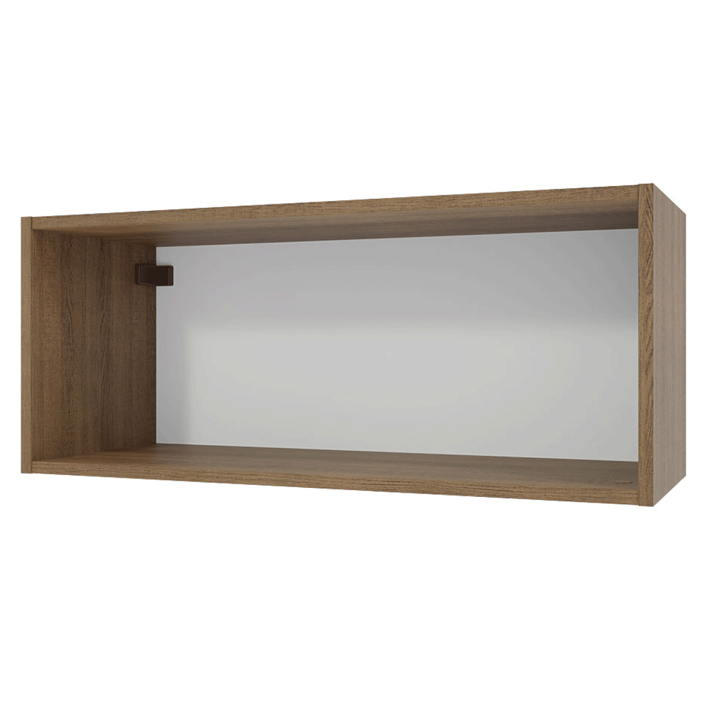 Armário Aéreo para Quarto 80 cm Nicho Aberto Rustic Neo Madesa
