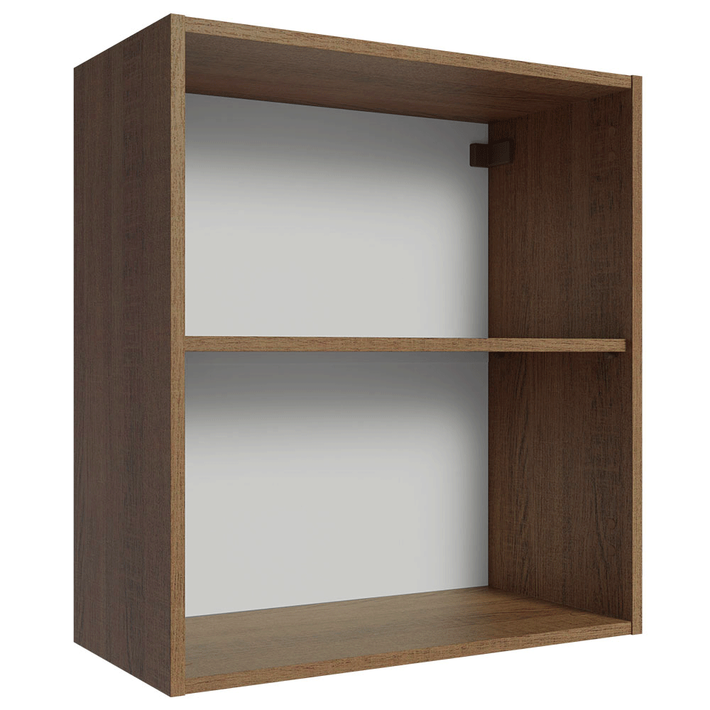 Armário Aéreo para Quarto 60 cm 2 Nichos Abertos Rustic Neo Madesa