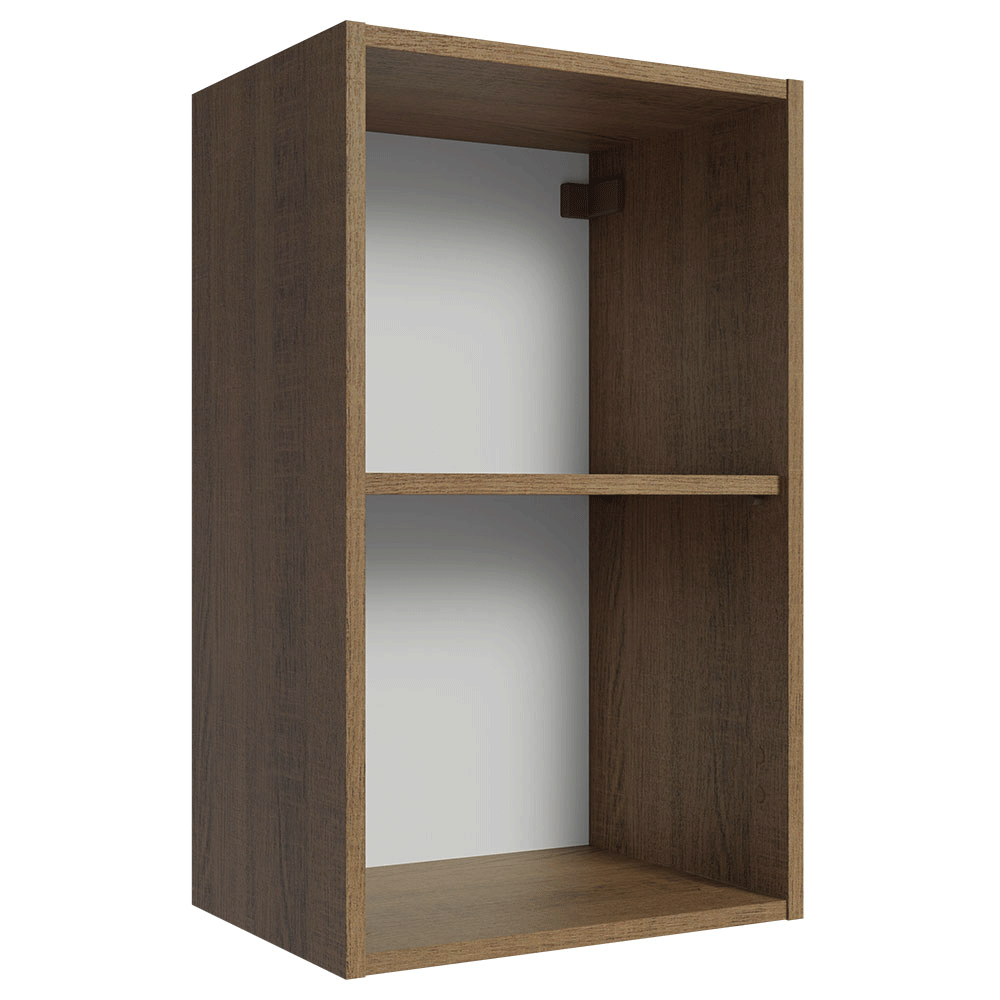 Armário Aéreo para Quarto 40 cm 2 Nichos Abertos Rustic Neo Madesa