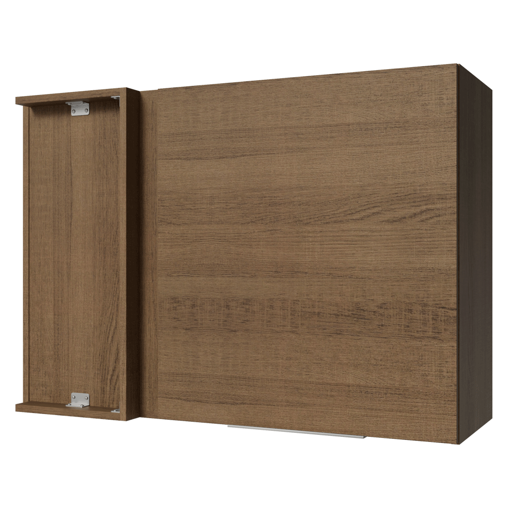 Armário Aéreo de Canto para Quarto 1 Porta Rustic Neo Madesa