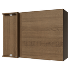 Armário Aéreo de Canto para Quarto 1 Porta Rustic Neo Madesa