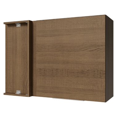 Armário Aéreo de Canto para Quarto 1 Porta Rustic Neo Madesa