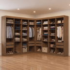 Guarda-Roupa Closet de Canto 522 cm 8 Gavetas Rustic Venus Madesa