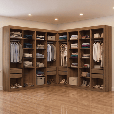 Guarda-Roupa Closet de Canto 522 cm 8 Gavetas Rustic Venus Madesa