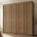 Conjunto 2 Guarda-Roupas 4 Portas de Correr Rustic Tokio Madesa