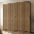 Conjunto 2 Guarda-Roupas 4 Portas de Correr Rustic Tokio Madesa