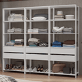 Guarda-Roupa Closet Modulado 6 Gavetas 210 cm Branco Valencia Madesa
