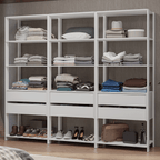 Guarda-Roupa Closet Modulado 6 Gavetas 210 cm Branco Valencia Madesa