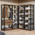 Guarda-Roupa Closet Modulado 2 Gavetas 247 cm Rustic/Preto Valencia Madesa