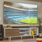 Rack para TV até 80 Polegadas 160cm Branco/Rustic com Pés Branco Torino Madesa