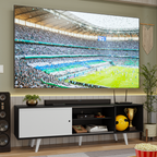 Rack para TV até 80 Polegadas 160cm com Pés Preto/Branco Torino Madesa