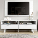 Rack Madesa Oslo e Painel para TV até 55 Polegadas 2 Portas Branco
