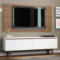Rack Madesa Le Mans e Painel para TV até 55 Polegadas 2 Portas Branco/Rustic