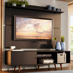 Rack Madesa Dubai e Painel para TV até 65 Polegadas com Pés Preto/Rustic 8ND8