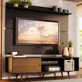 Rack Madesa Dubai e Painel para TV até 65 Polegadas com Pés Preto/Rustic D8D8