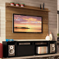 Rack Madesa Cancun e Painel para TV até 65 Polegadas Preto/Rustic 8N5Z