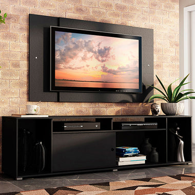 Rack Madesa Cancun e Painel para TV até 58 Polegadas Preto